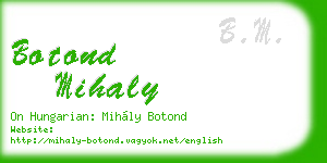 botond mihaly business card